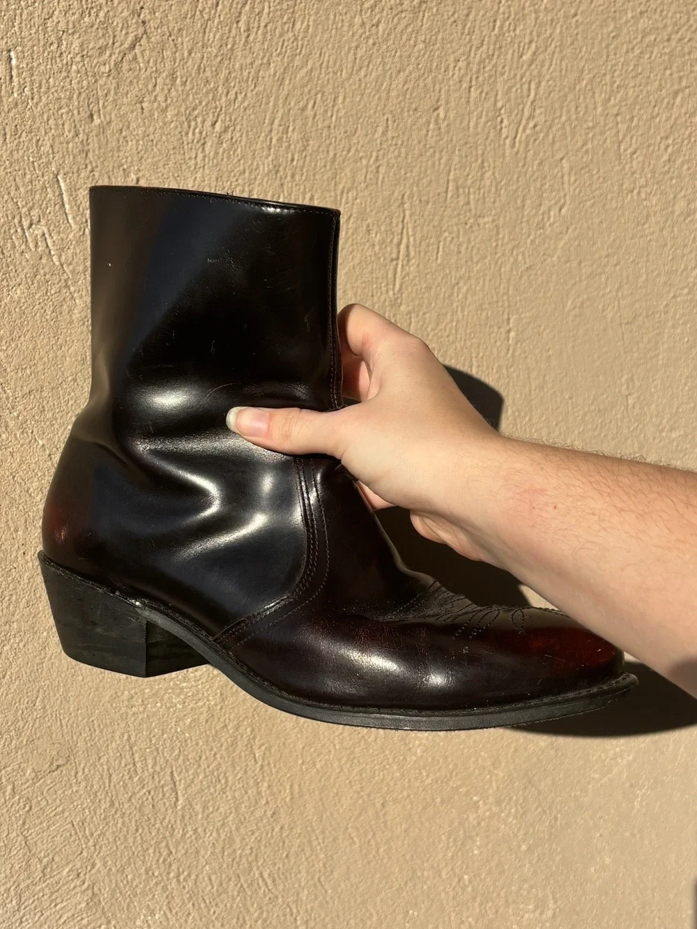 Western Cordovan Men’s Ankle Boots _ 10 1/2